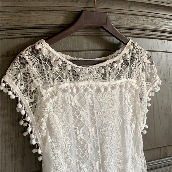 White boho dress size small - Picture 4 of 5